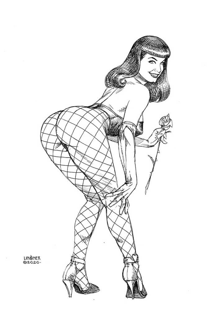 Bettie Page #5 35 Copy Linsner Black & White Variant Edition