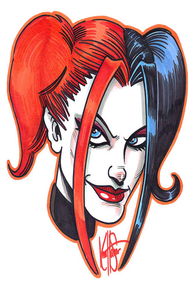 Batman White Knight Harley Quinn #1 Haeser Signed & Rmrk 