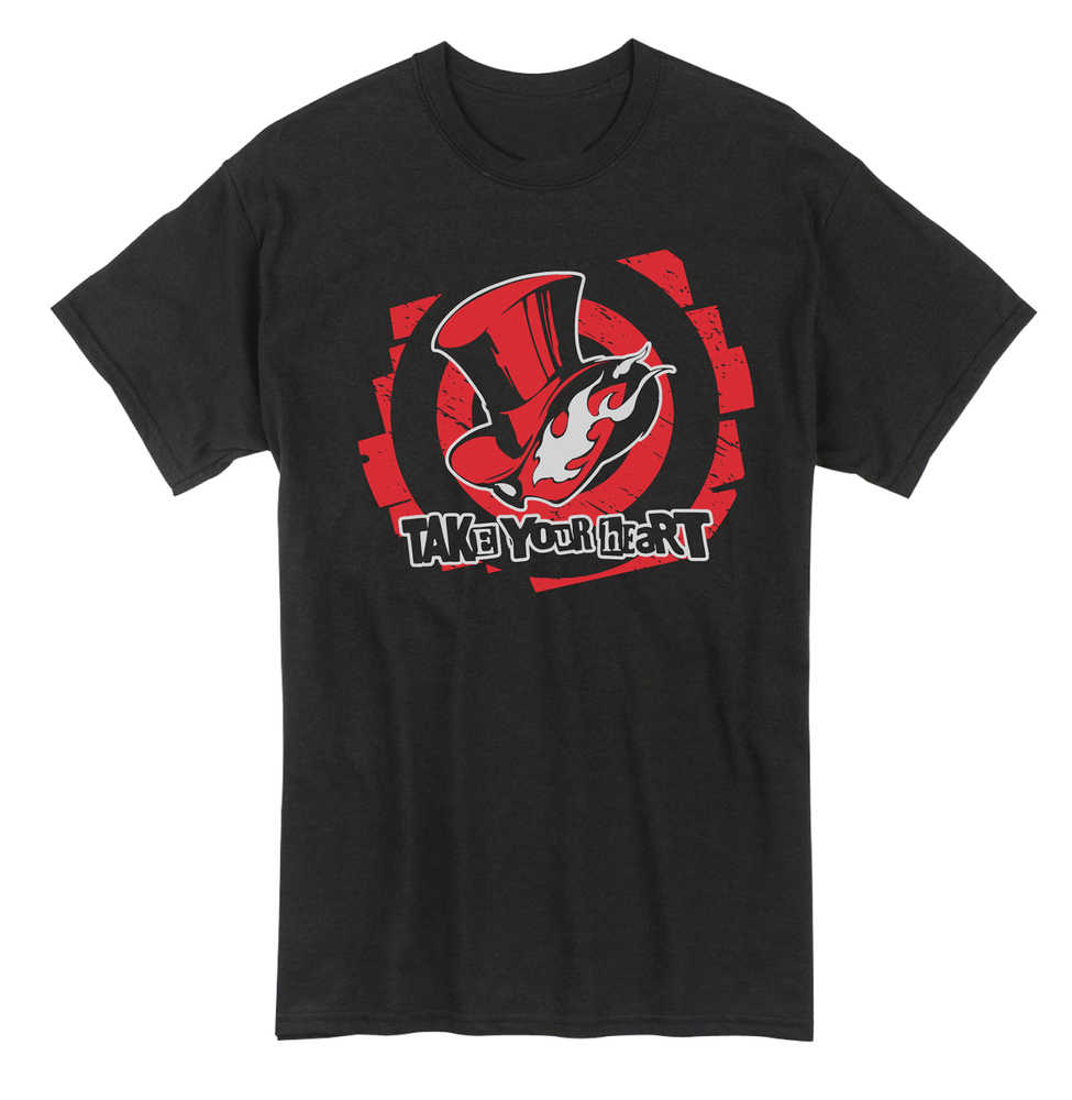 Persona 5 Calling Card Blk T-Shirt MED 