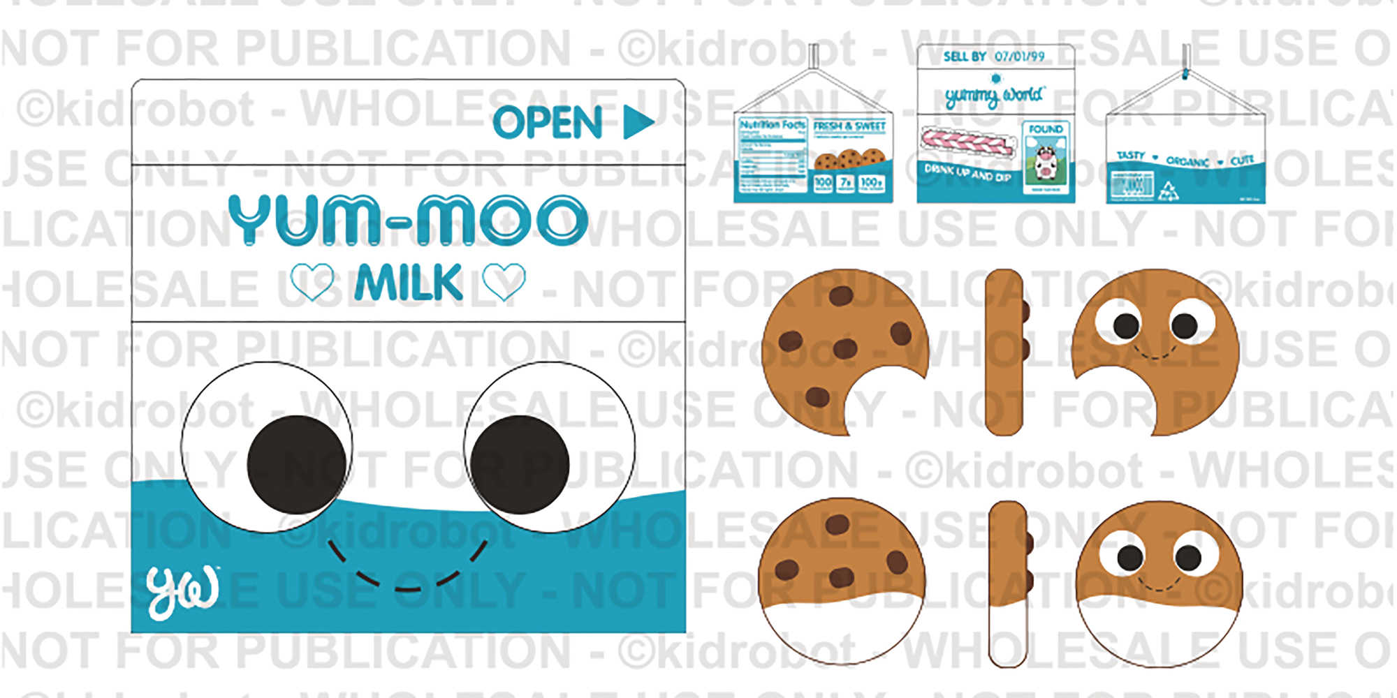 Yummy World Milk & Cookies Large Plush 
