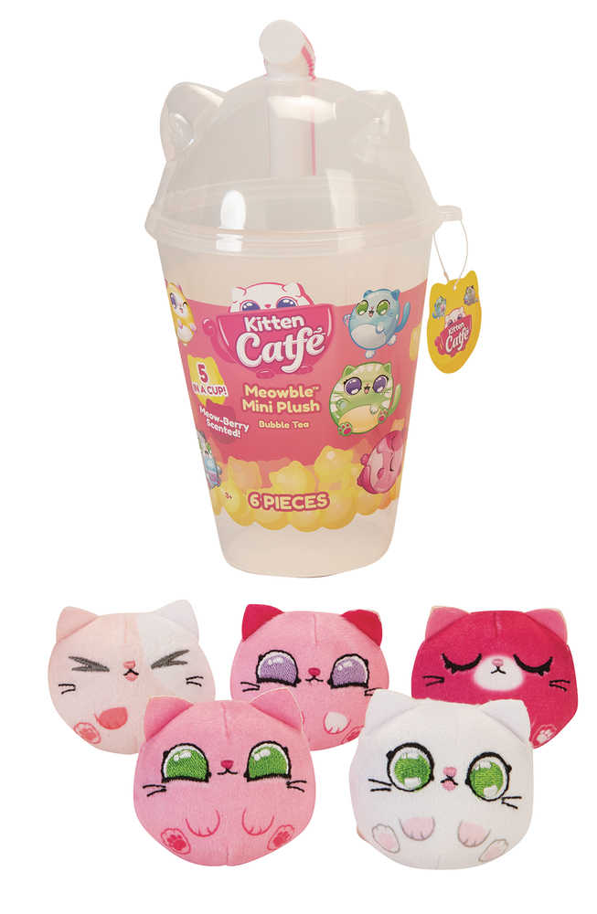 Kitten Catfe Boba 5 Pc Mini Plush Cup Assortment  