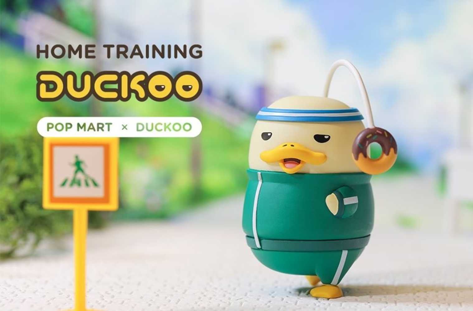Popmart Duckoo Home Training Series 8 Pc Figure Blind Mystery Box Display 