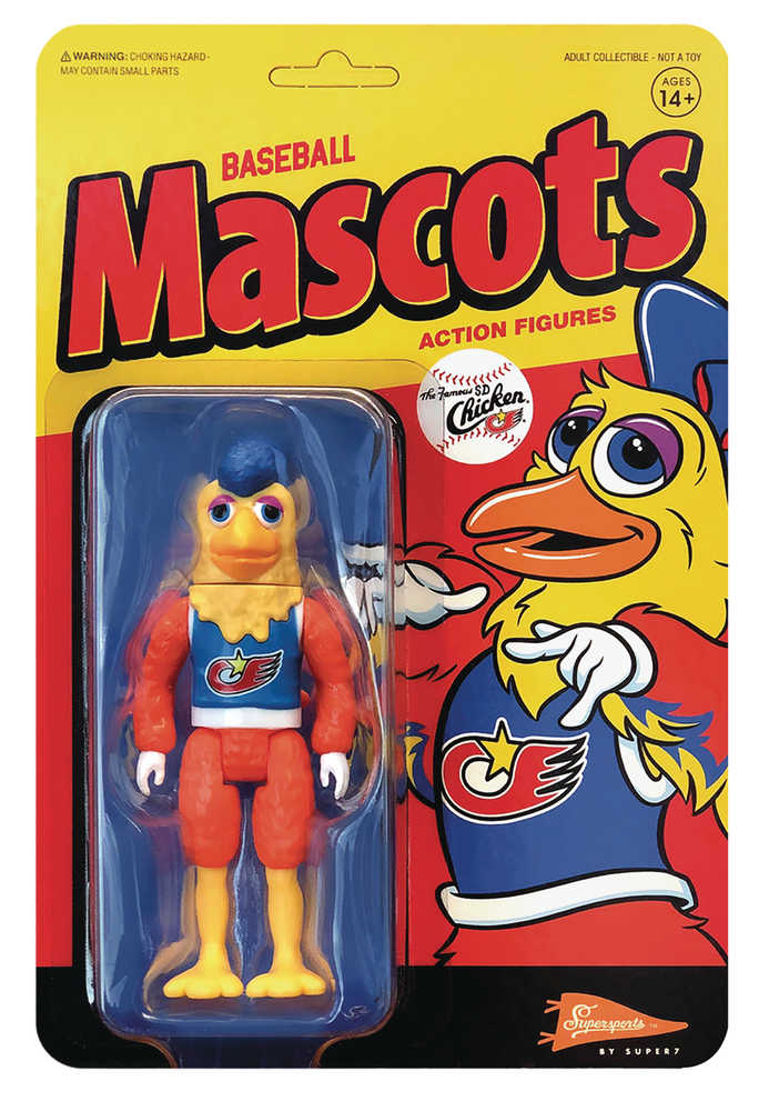 Mlb Mascot San Diego Chicken Reaction Figure  
