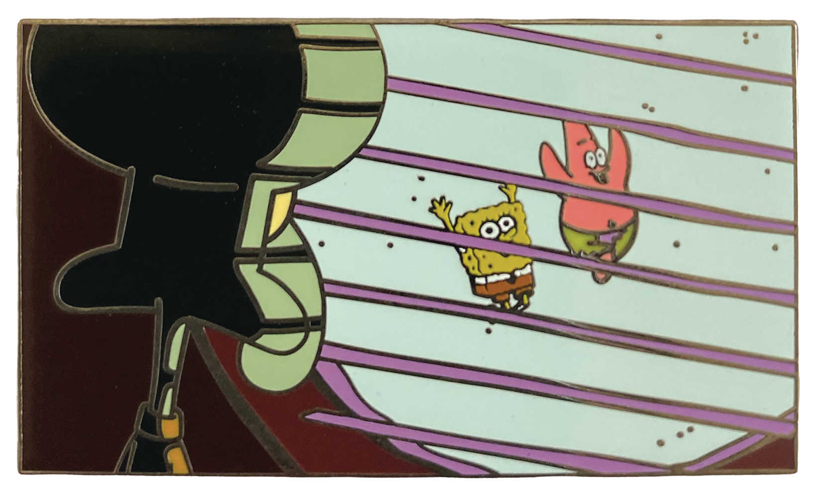Spongebob Squarepants Squidward Looking Out Window Pin 