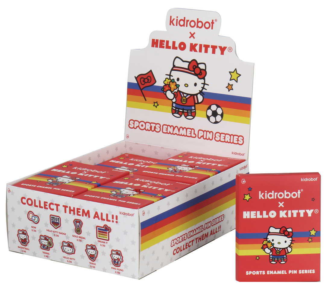 Hello Kitty Sports Enamel Pins 20 Pc Blind Mystery Box Display 
