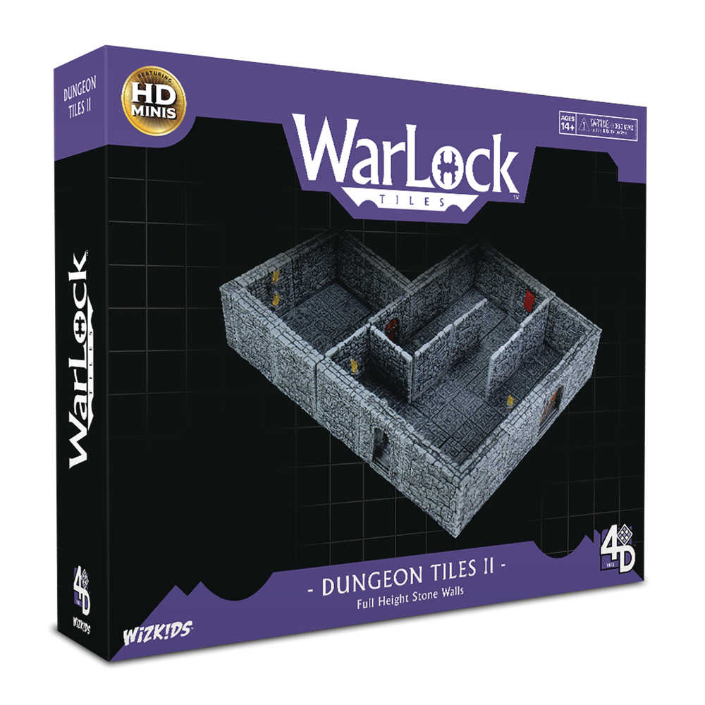 Warlock Dungeon Tiles II Full Height Stone Walls 