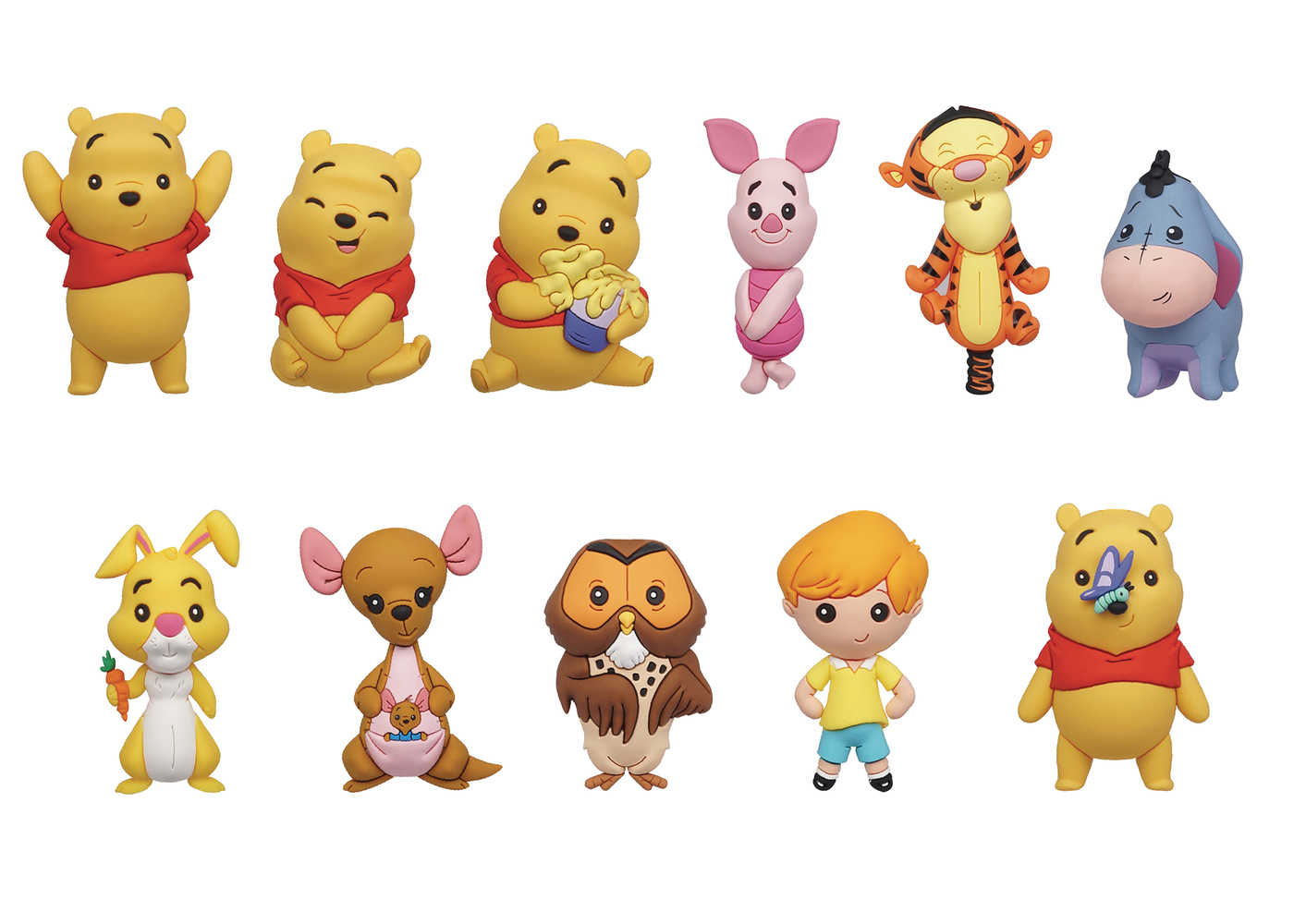 Disney Winnie The Pooh 3 D Foam Bag Clip 24 Pcs Blind Mystery Box Display 