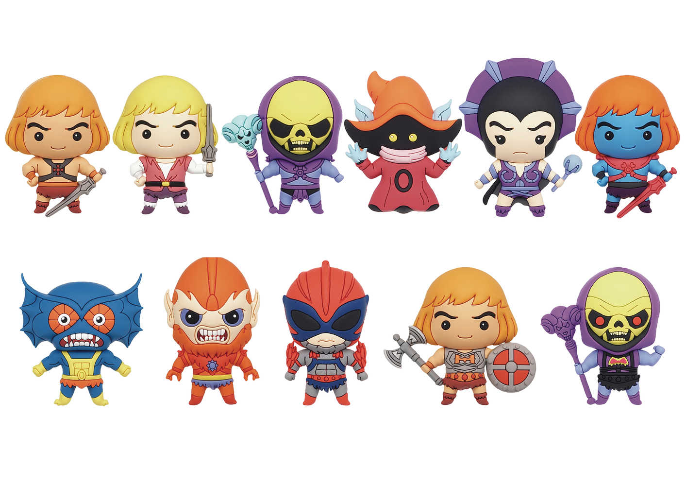 Masters Of The Universe 3 D Foam Bag Clip 24 Pcs Blind Mystery Box Display 