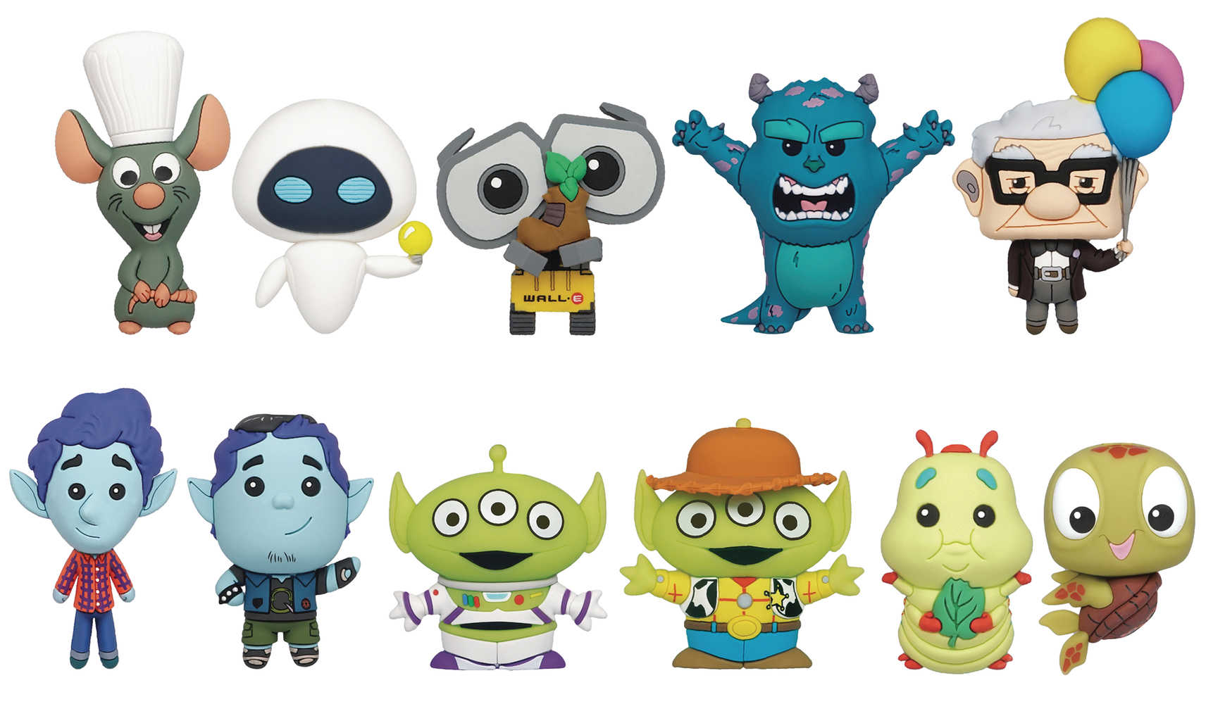 Pixar 25 Th Anniversary 3 D Foam Bag Clip 24 Pcs Blind Mystery Box Display 