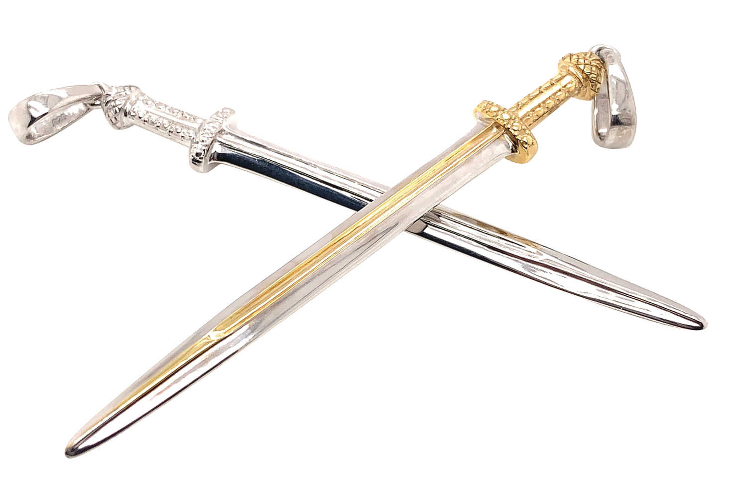 Hellboy Excalibur Two Tone Silver Necklace  