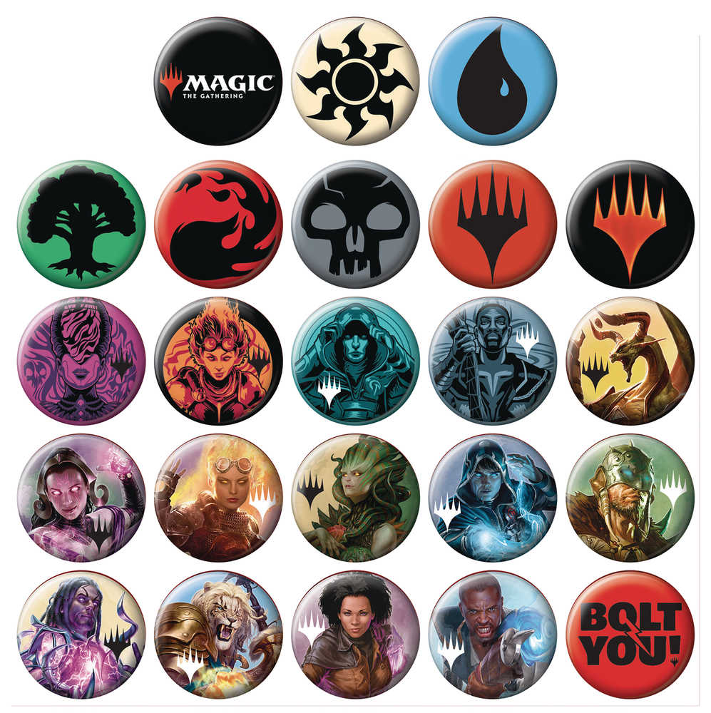 Magic The Gathering 144 Piece Button Assortment  