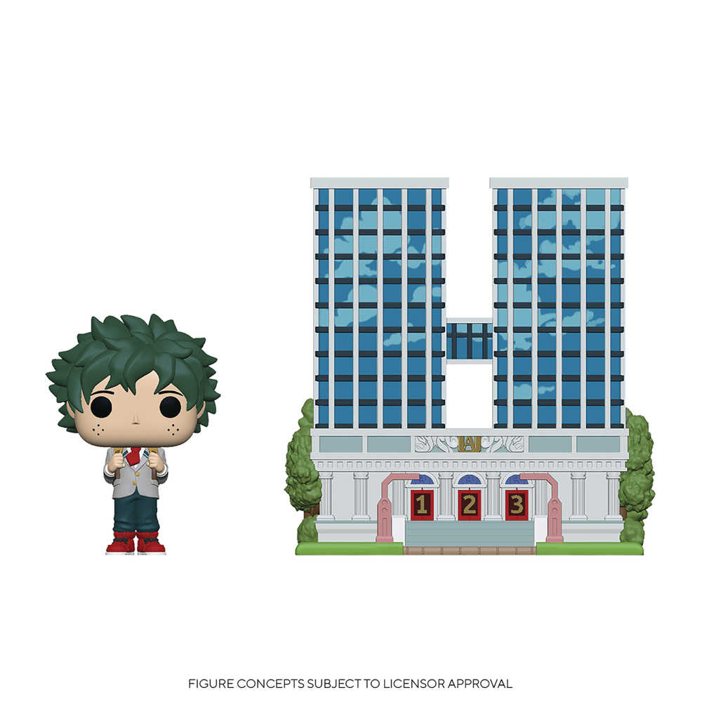 Pop Town Mha High School with Deku In Uniform Vinyl Figure 
