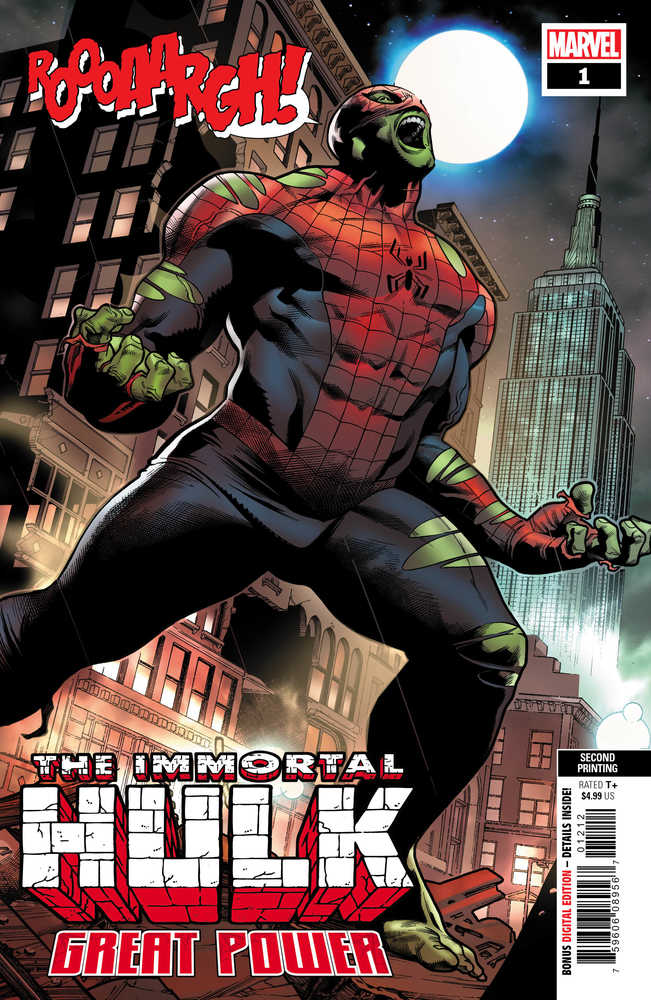 Immortal Hulk Great Power #1 2nd Printing Molina Variant