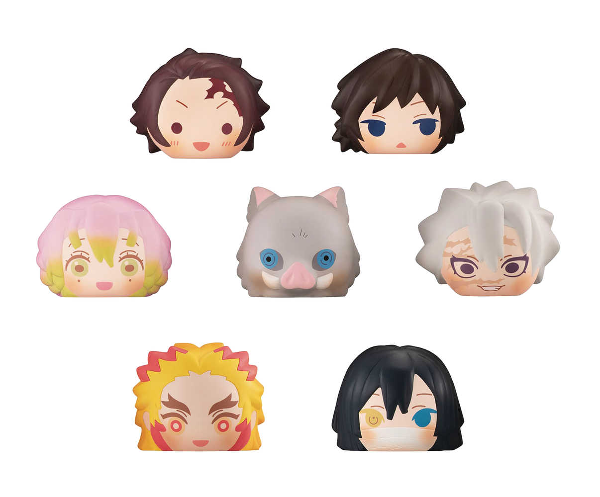 Demon Slayer Kimetsu Fluffy Squeeze Bread Wave 2 8 Pc Blind Mystery Box Display