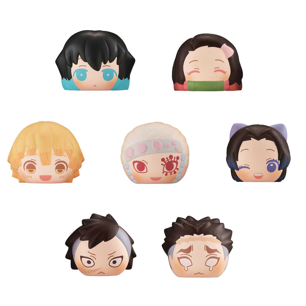 Demon Slayer Kimetsu Fluffy Squeeze Bread Wave 3 8 Pc Blind Mystery Box Display