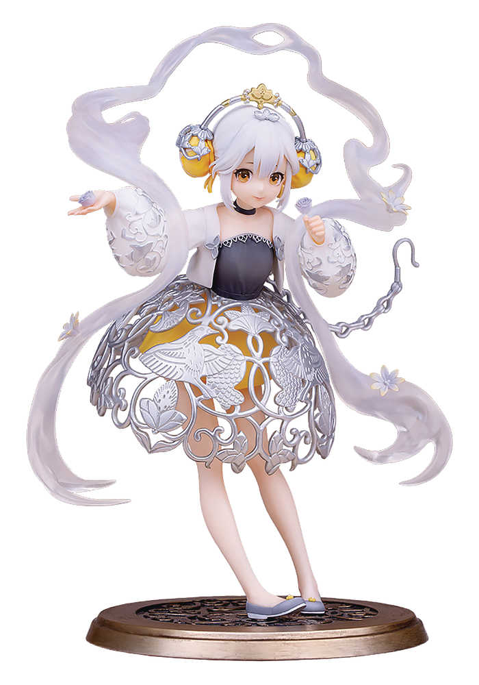 Silver Sachet with Grape Flower & Bird Pattern 1/7 PVC Figure 