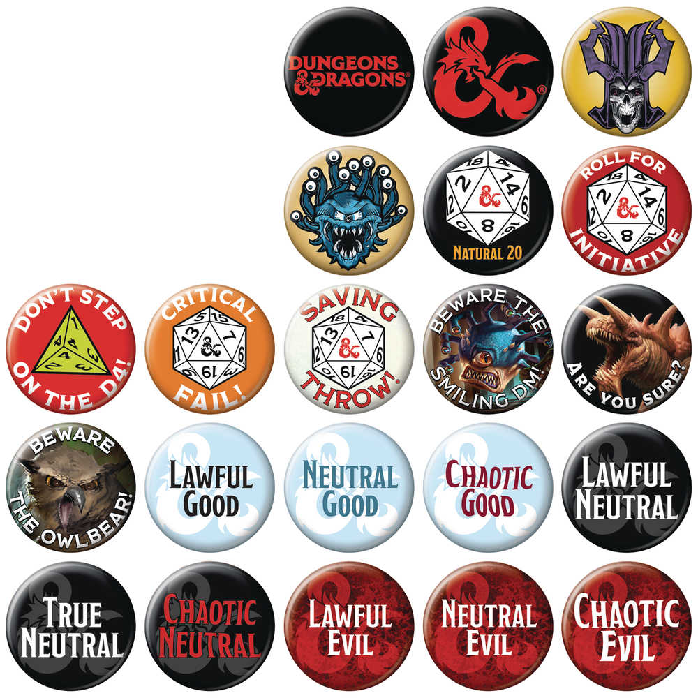 Dungeons & Dragons 144 Pc Button Assortment Display 