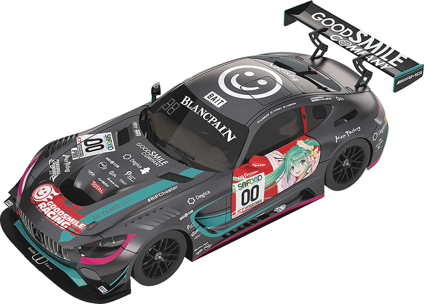 Hatsune Miku Guide To The Project 1/64 Mini Car Amg 2017 Spa24 H Finals