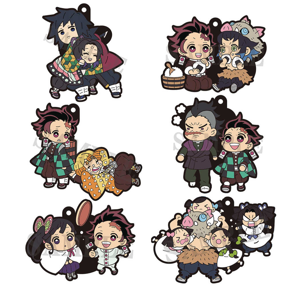 Demon Slayer Kimetsu Rubber Mascot Buddy Colle V3 6 Pc Ds 