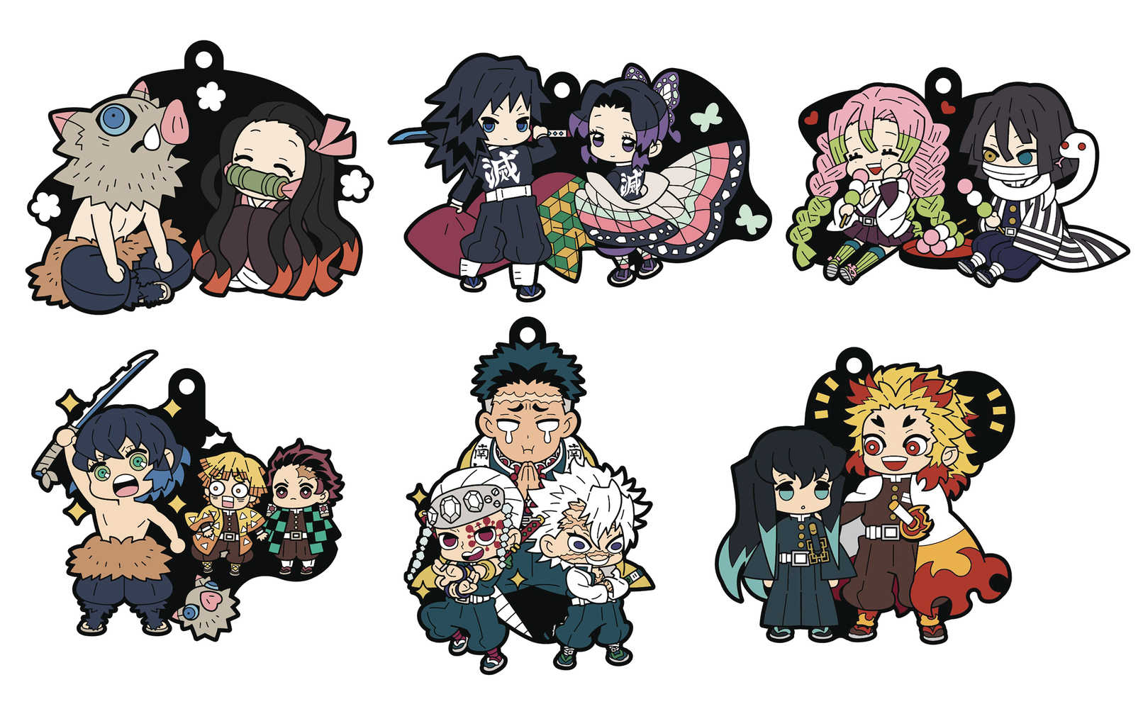Demon Slayer Kimetsu Rubber Mascot Buddy Colle Vol2 6 Pc Ds (