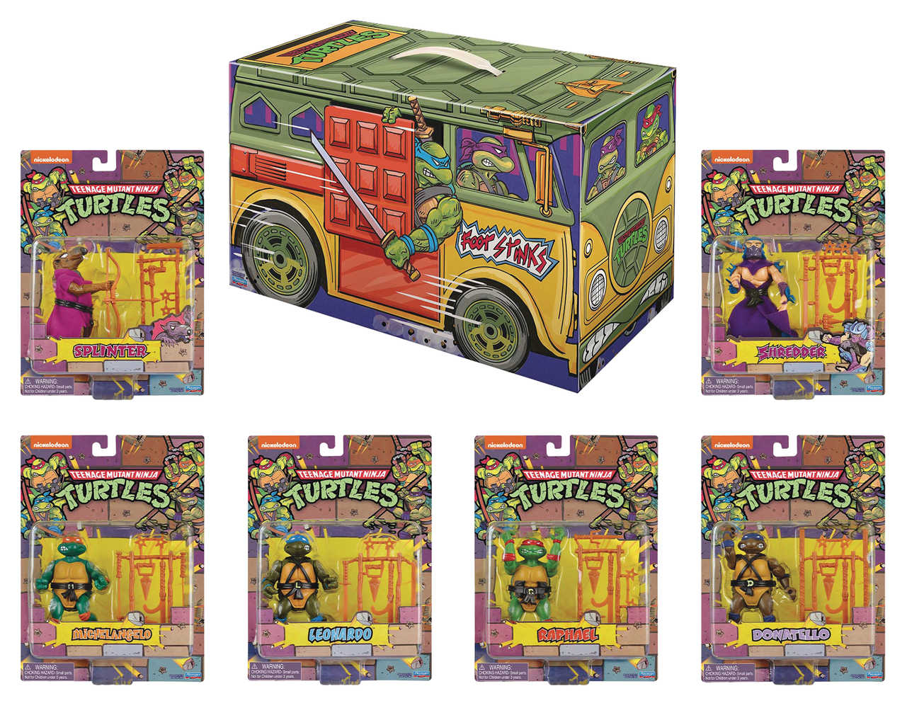 Sdcc 2020 Teenage Mutant Ninja Turtles Retro Rotocast Previews Exclusive 6 Pc Action Figure Set 
