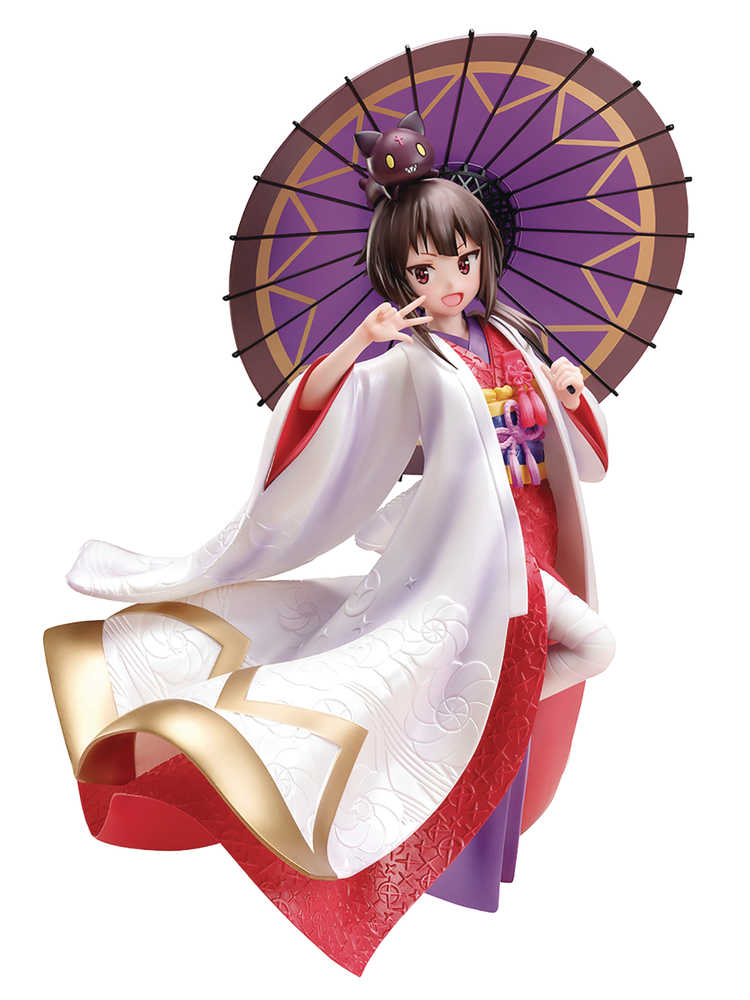 Konosuba Gods Blesing Megumin 1/7 PVC Figure Shiromuku Ver 