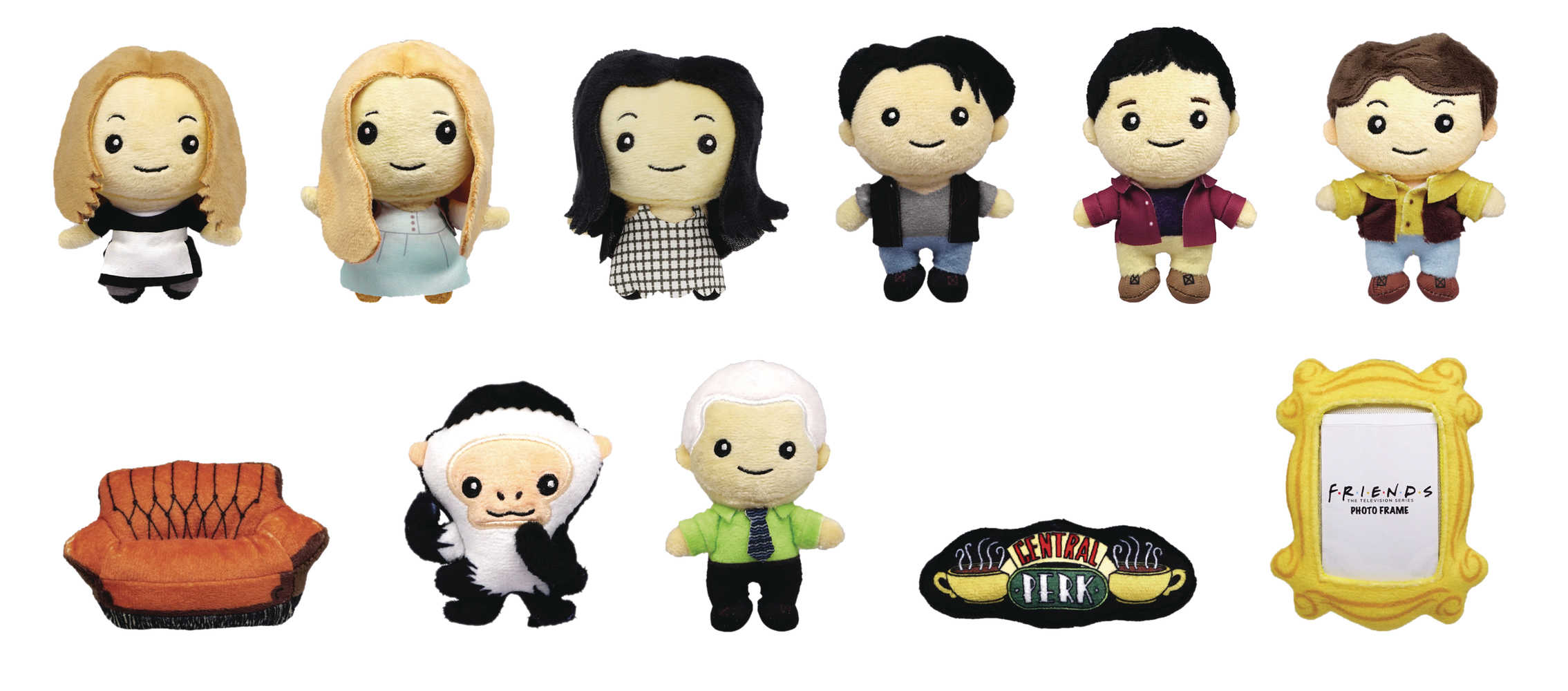 Friends Plush Bag Clip 24 Ct Blind Mystery Box Display 