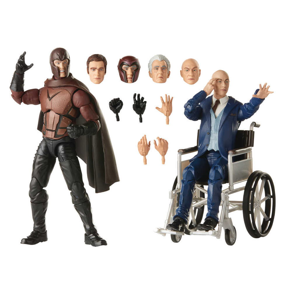 X-Men Movie Legends 6 In Magneto & Prof X 2 Pk Action Figure Case  