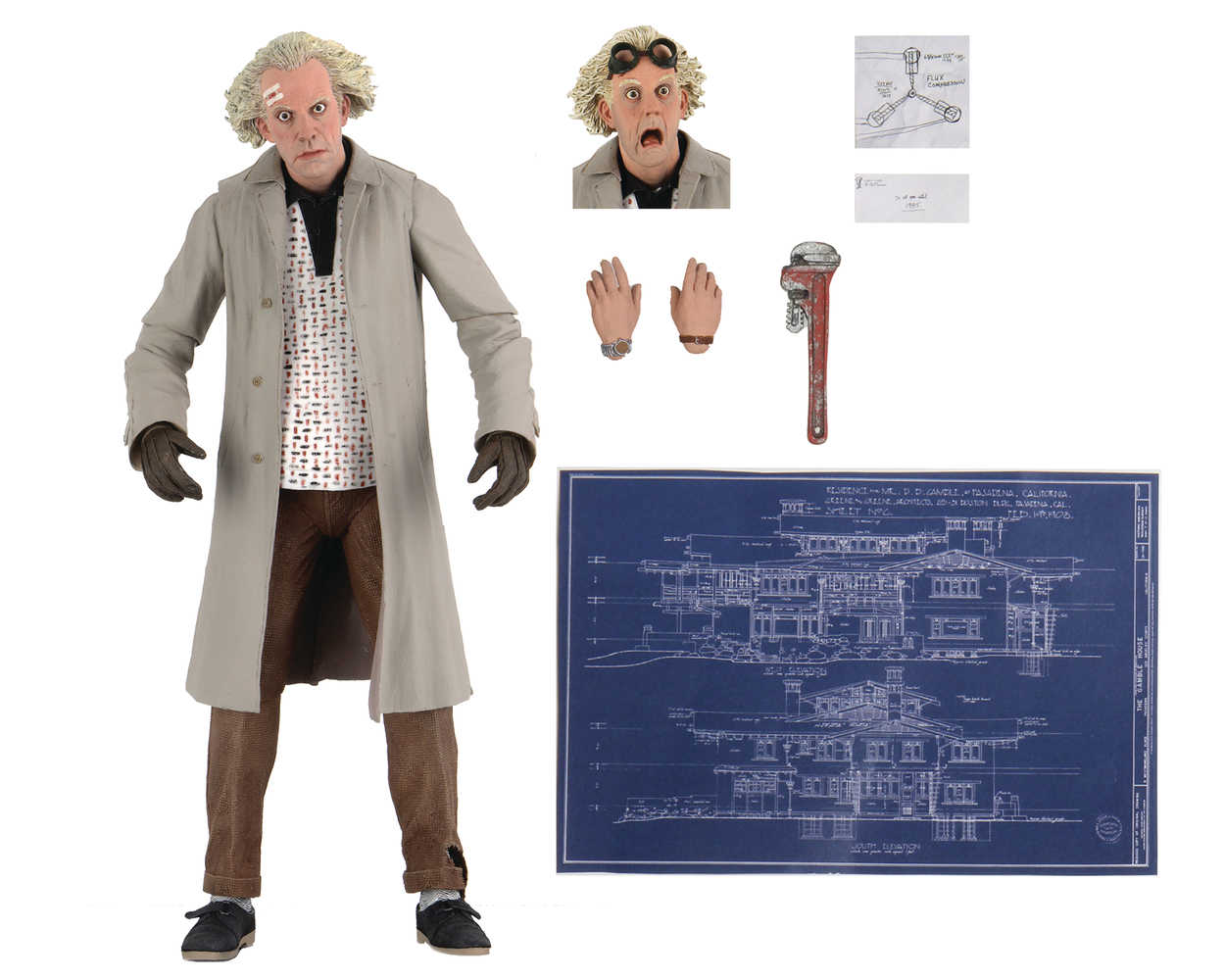 Back To The Future Ultimate Doc Brown 7 In Scale Action Figure  
