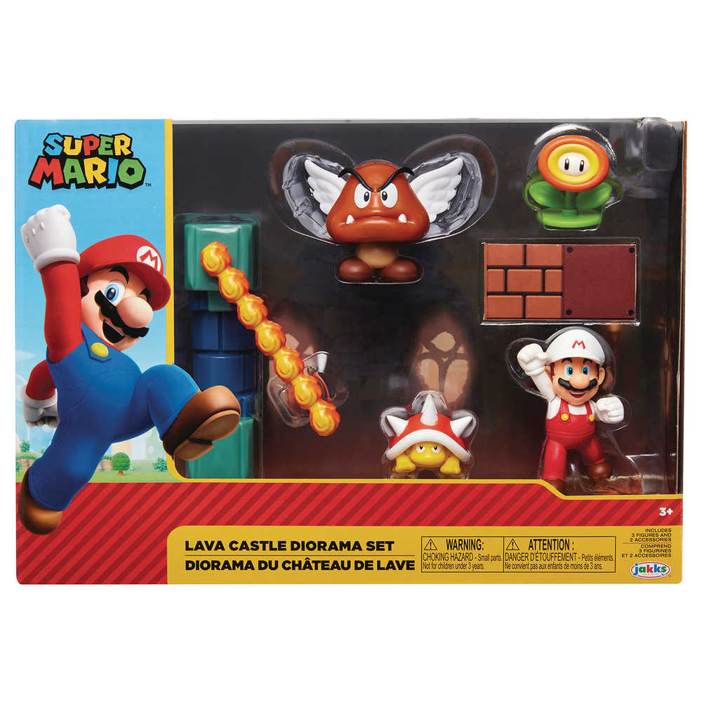 Nintendo 2 1/2 In Lava Castle Diorama Set Case  