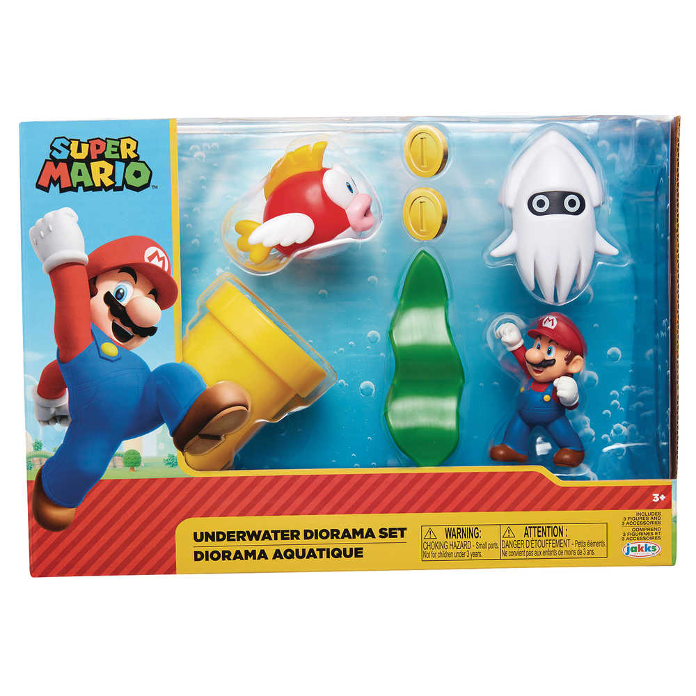 Nintendo 2 1/2 In Underwater Diorama Set Case  