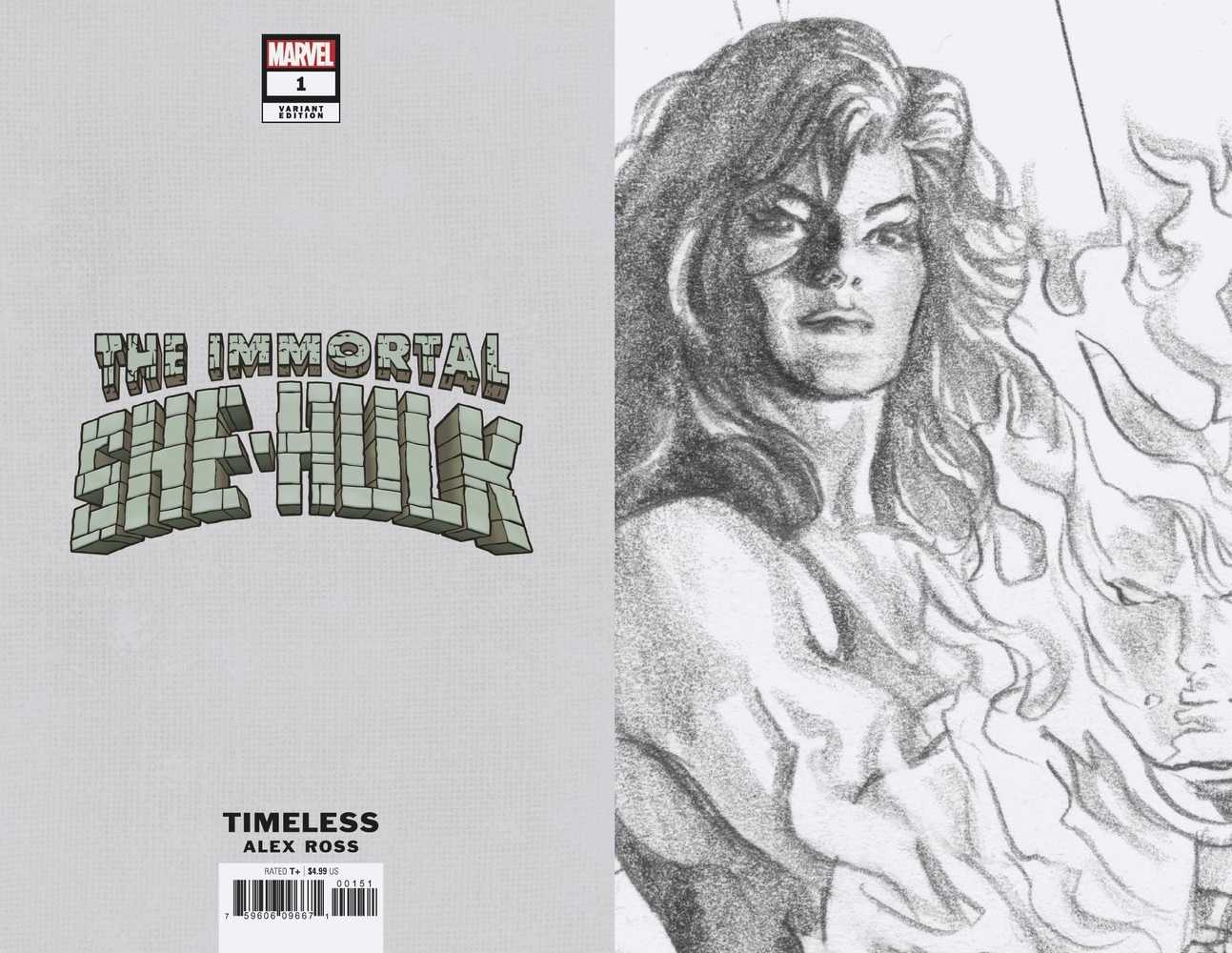 Immortal She Hulk #1 Alex Ross Timeless Full Art Sketch Variant
