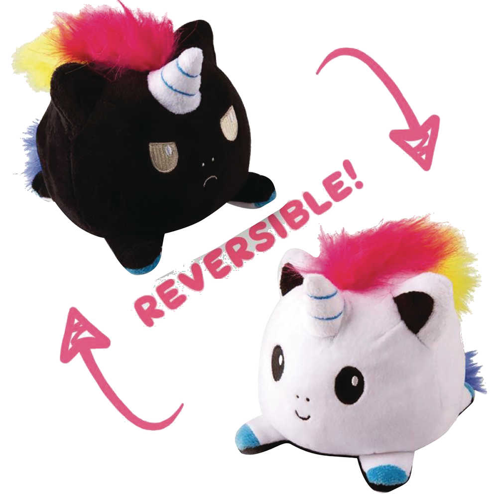 Teeturtle Reversible Unicorn Lt To Dark Rainbow Plush 