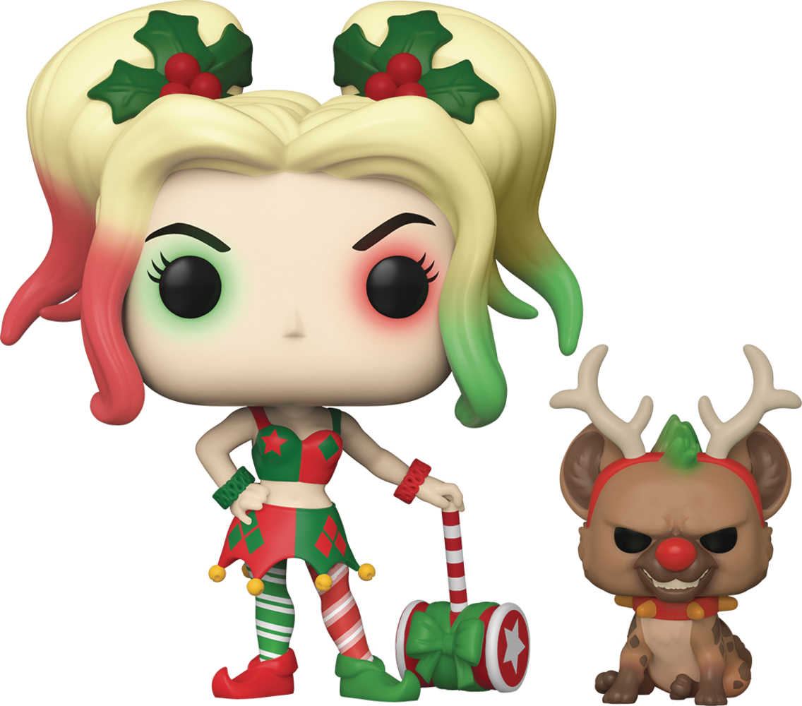 Pop & Buddy DC Holiday Harley Quinn with Helper Vinyl Figure 