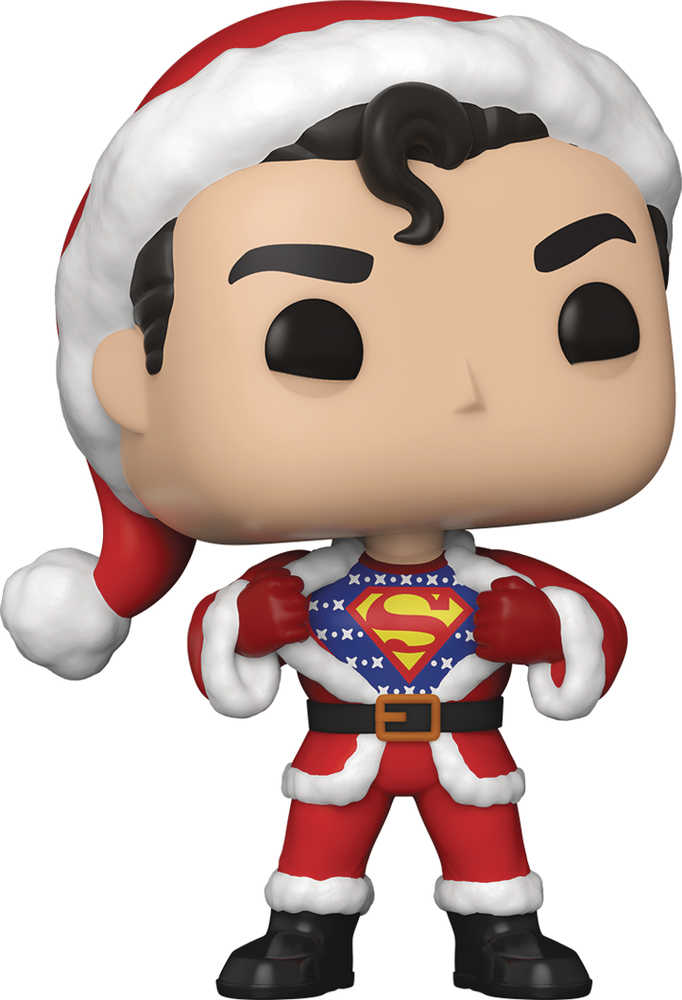 Pop Heroes DC Holiday Superman with Sweater Vinyl Figure 