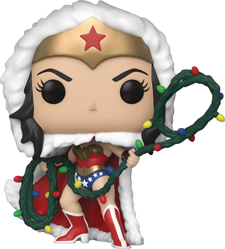 Pop Heroes DC Holiday Ww with Lights Lasso Vinyl Figure 