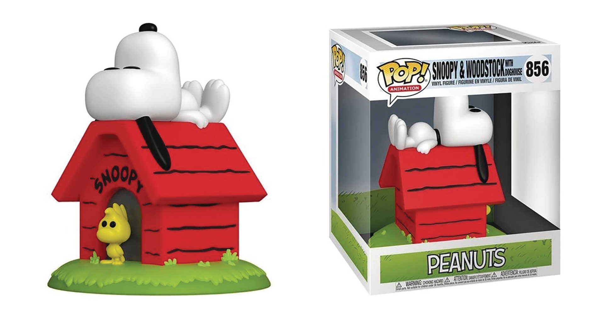 Pop Deluxe Peanuts Snoopy On Doghouse Vinyl Figure 