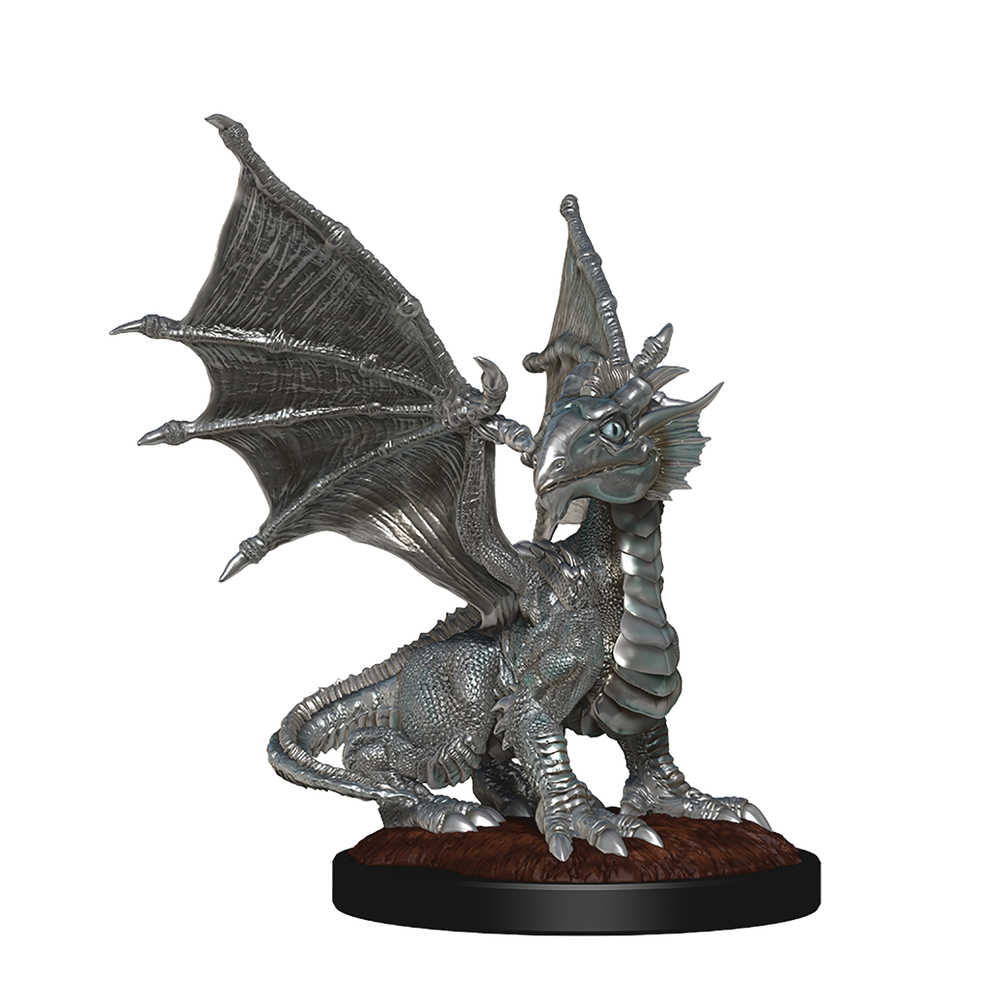 Dungeons & Dragons  Nolzars Minis Silver Dragon Wyrmling & Female Halfling (