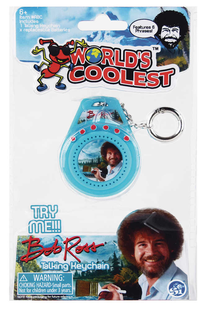 Worlds Coolest Bob Ross Talking Keychain 12 Ct Inner Case 