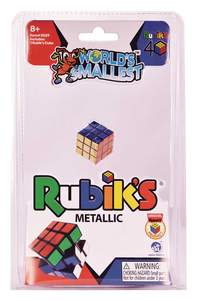 Worlds Smallest 40 Th Ann Metallic Rubiks Cube Inner Case 