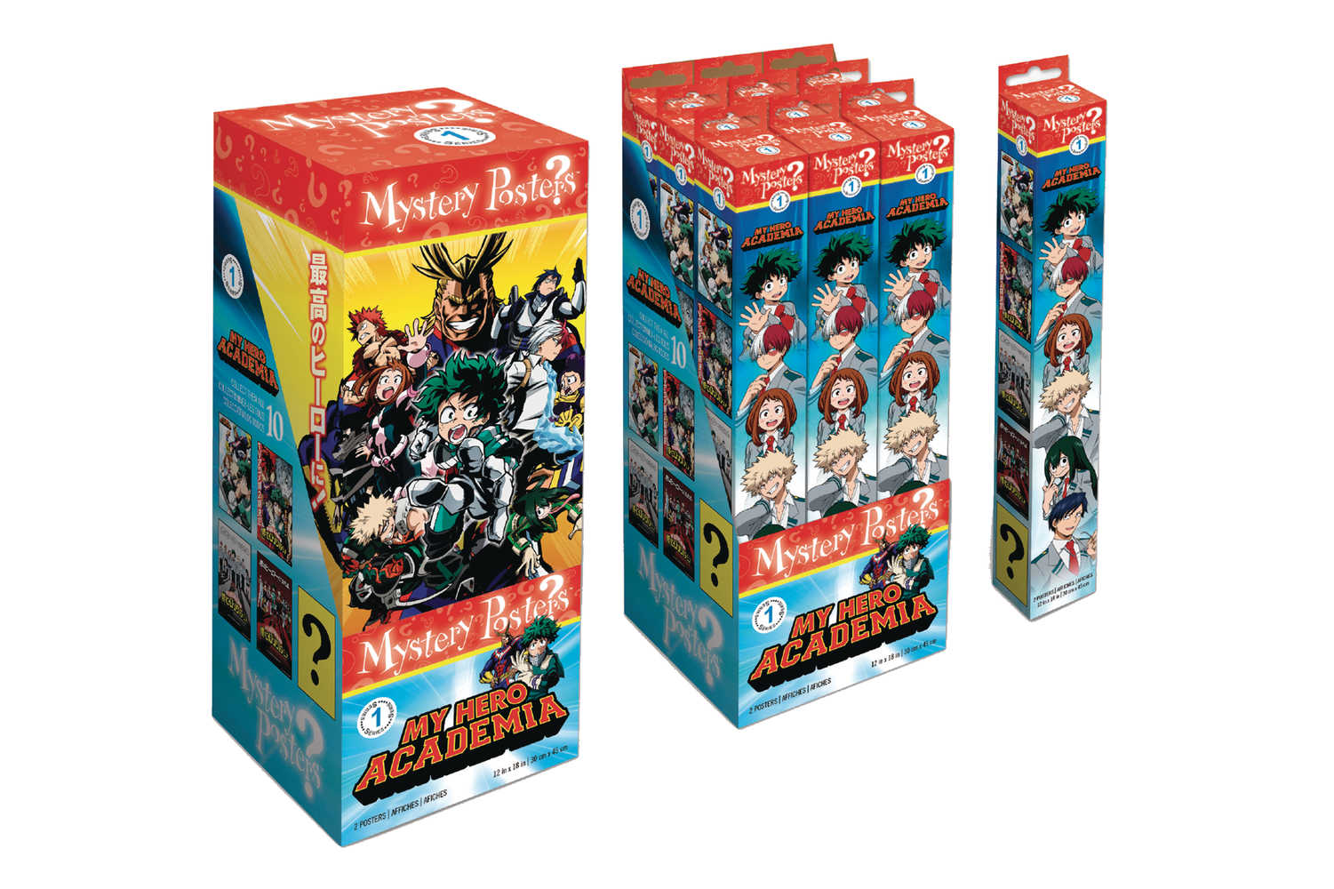 My Hero Academia 9 Pc Mystery Poster Blind Mystery Box Display 