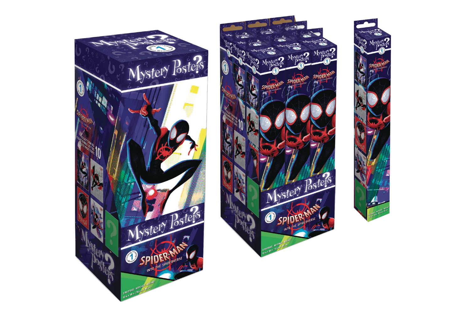 Spider-Man Spider Verse 9 Pc Mystery Poster Blind Mystery Box Display 