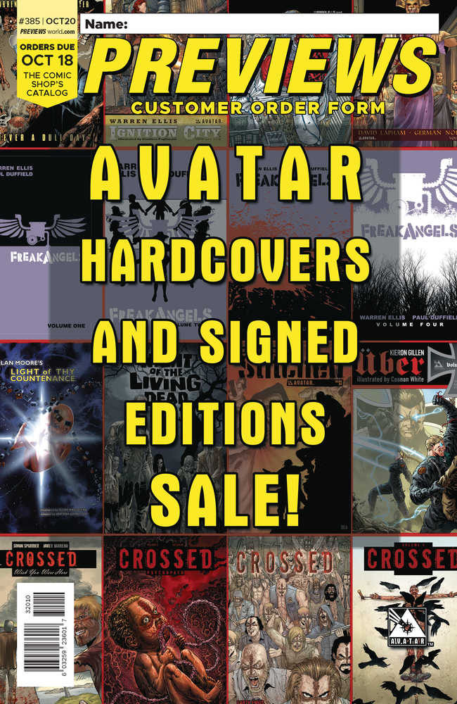 Previews #387 Dec 2020 Customer Order Form 