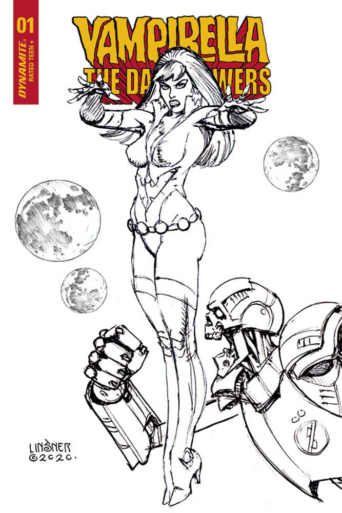 Vampirella Dark Powers #1 30 Copy Linsner Black & White Variant Edition