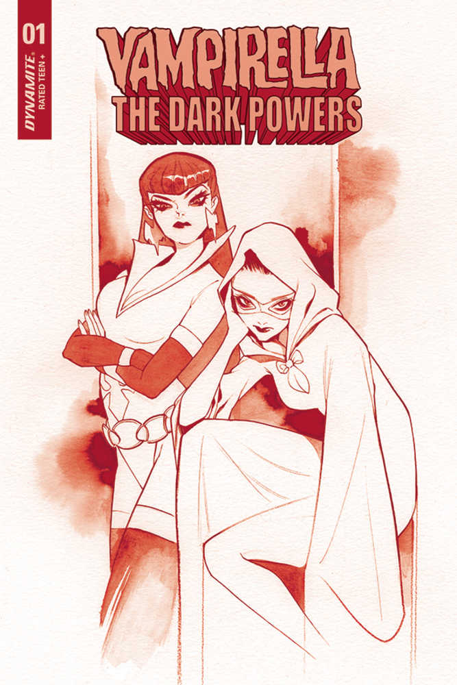 Vampirella Dark Powers #1 Momoko Crimson Red Line Art Cover