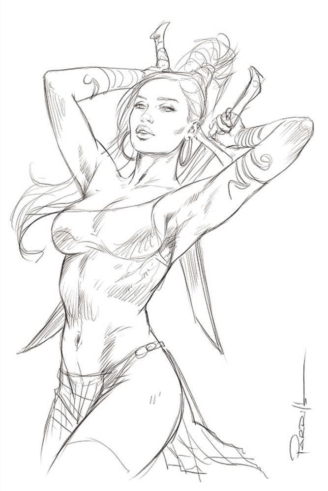 Dejah Thoris (2019) #11 50 Copy Parrillo Black & White Full Art Variant Edition