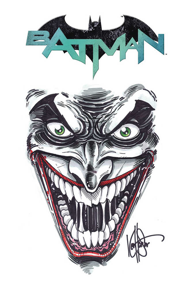 Df Batman #100 Signed Rmrk Haeser Joker Sketch 