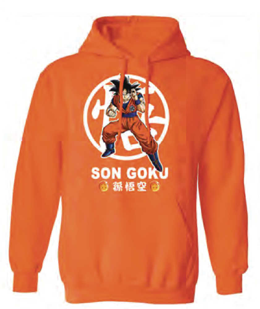 Dragon Ball Z Son Goku Orange Hoodie MED 