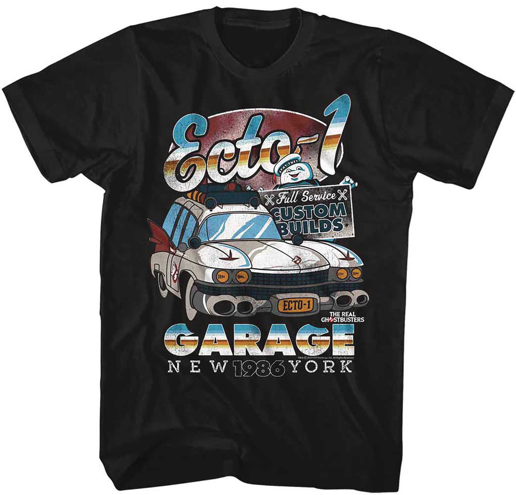 Ghostbusters Ecto 1 Blk T-Shirt LG 