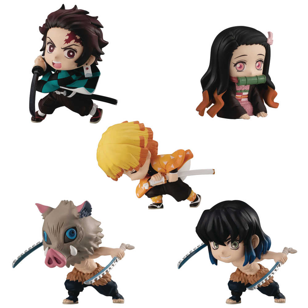 Demon Slayer Kimetsu Adverge Motion 5 Pc Mini Figure Set  (